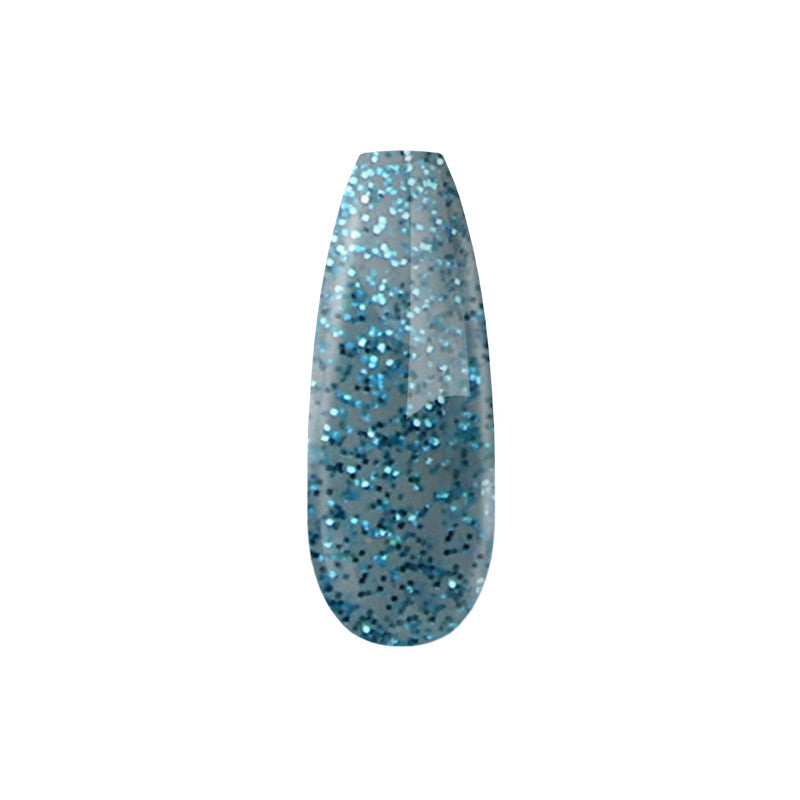 Gel Nail Polish - DN103 - Glitter Turquoise 7ml-1
